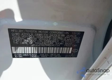 2021 Lexus Is 350 F Sport z USA, uszkodzony, nr VIN JTHGZ1B25M5040154